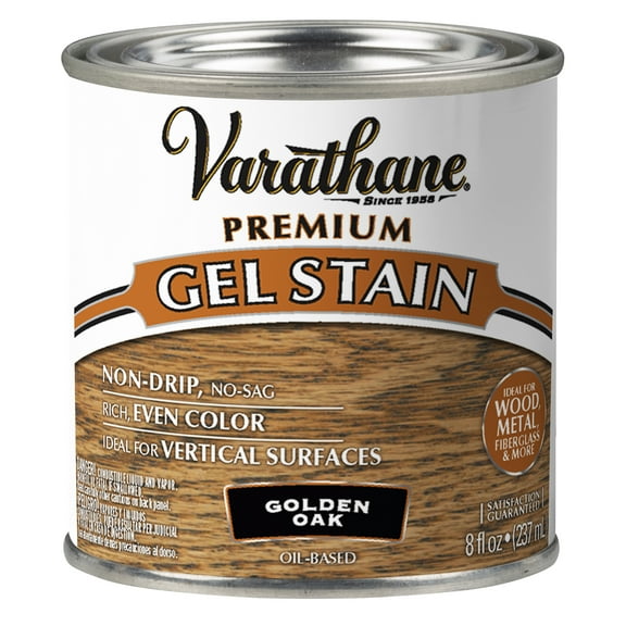 4 Pack, Golden Oak, Varathane Premium Gel Wood Stain-349563, Half Pint