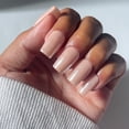 thumbnail image 3 of Salon Perfect Artificial Fake Press On Nails, 443 Glazed, Beige Nude, Medium Square, File, Glue and Prep Pad Included, 30 Nails, 3 of 7