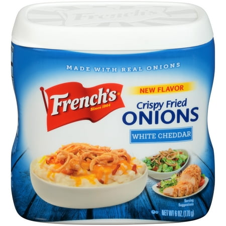 (2 Pack) French's White Cheddar Crispy Fried Onions, 6 (Best Toppings For French Fries)