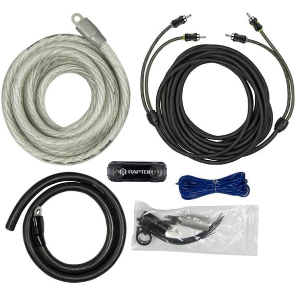 Kit de Amplificador para Auto RAPTOR PRO Series 3800W 1/0 AWG con Cable RCA