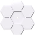 thumbnail image 4 of 20"OD x 2"ID x 7"C x 1"P Daisy Architectural Grade PVC Contemporary Ceiling Medallion, 4 of 4