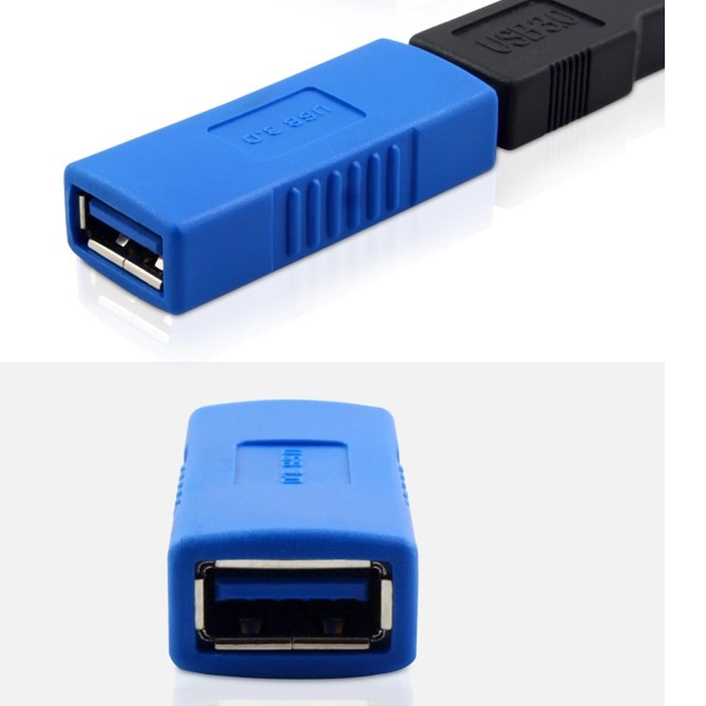 Blue USB 3.0 Type A Female to Female Connector Adapter Coupler Gender Changer O 