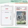 thumbnail image 1 of 50 Pcs Étui Protecteur de Cartes à Collectionner Acrylique Transparent avec Étiquettes, 1 of 5