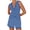 Blue, variant on Womens 2 Piece Outfits Sleeveless V Neck Striped Knit Tops & Shorts