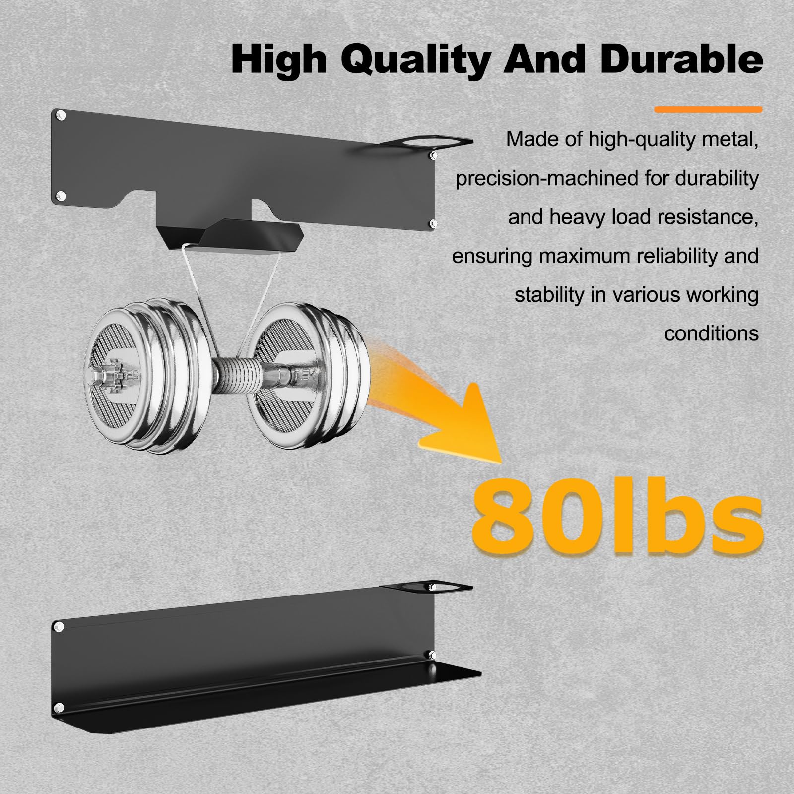 Wall-Mounted Floor Jack Stand Storage Compatible with Racing Jacks From 1.5-3 tons
