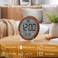 thumbnail image 5 of LEIKE 8" Battery-Operated Digital Wall Clock with Date, Temperature, Auto-DST, NO Blue Light Alarm Clock, Silent Operation for Classroom, 5 of 8