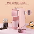 thumbnail image 4 of Mecity - Cafetera pequeña cafetera compatible con cápsula K-CP, café molido, té suelto, diseño compa, 4 of 8