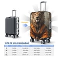 thumbnail image 6 of Fotbe Jungle Meditating Lion Luggage Cover Protector,Suitcase Protector,Scratch and Dirt Resistant,Fits 18-32 Inch Luggage-X-Large, 6 of 9