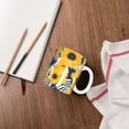 thumbnail image 4 of Yiaed Blue Striped Sunflower Print Ceramics Coffee,Large Handle Design,Extra Large Tea and Coffee Cup for Office and Home Mugs, 4 of 6