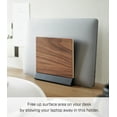 thumbnail image 2 of Yamazaki Home Slim Laptop Stand, Walnut, Steel + Wood, No Assembly, 2 of 7
