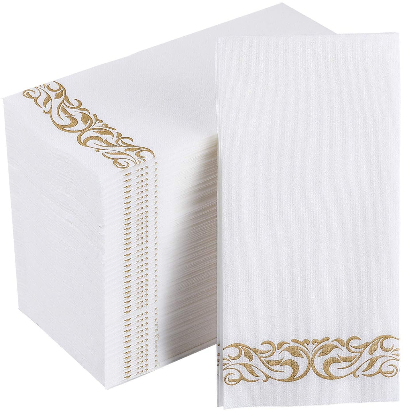 Weddings Hand Towels Parties Ivory Napkins 50 Pack Dinners Or Events Soft Absorbent Linen Feel Guest Disposable Cloth Like Paper Dinner Napkins Paper Hand Napkins for Kitchen Bathroom 