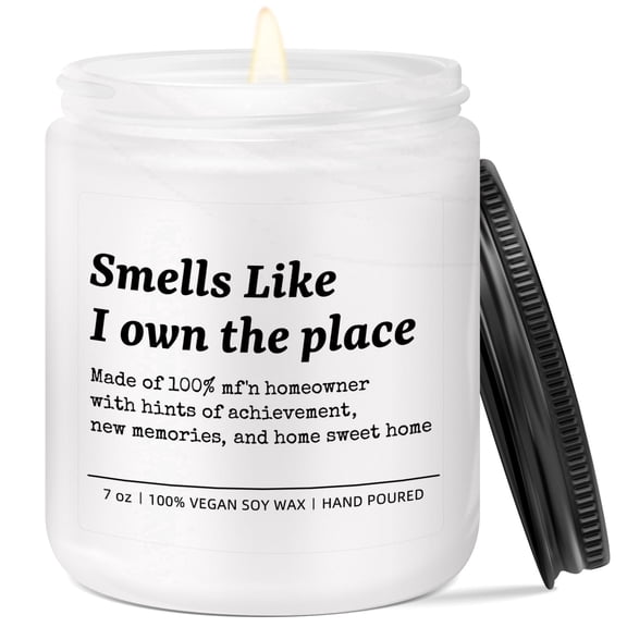 7oz White Matte Glass Candle, Lavender Scented, Housewarming Gift, Aromatherapy Candle for New Home, Gift for Family