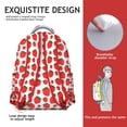 thumbnail image 5 of Adorable Strawberry Backpack for School & College - Stylish Laptop Bag for Women & Teens, Spacious Bookbag with Front Pocket, Durable Everyday Carry, Sweet Strawberry Print, Perfect Gift Idea, 5 of 6