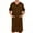 Brown, variant on QSAWXQZ Men's Short Sleeve Nightshirt Soft V Neck Sleepwear Loose Nightgown Casual Loungewear with Pocket Gray 2XL