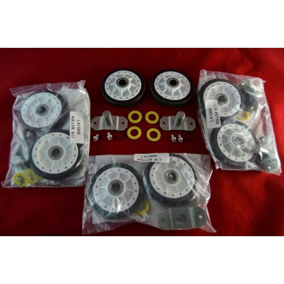 LA-1008 Dryer Roller Shaft Kit Admiral Magic Chef Maytag Norge Crosley 4 Pack