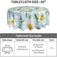 thumbnail image 3 of Daisy Print Tablecloth 60 Inch Round Wrinkle Free Farmhouse Spring Floral Tablecloth Suitable for Kitchen Decorantion/Indoor and Outdoor Dining Table/Party/Picnic, 3 of 6