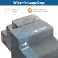 thumbnail image 4 of Pet Stairs Heeyoo, extra ancha, de 5 niveles, para perros pequeños con cama alta, 4 of 6