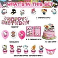 thumbnail image 4 of Hello Kitty themed party supplies - pink Hello Kitty decorations include spiral hangings, balloon inserts, cake wraps, invitation cards, etc. for pink cat birthday party decorations, 4 of 4