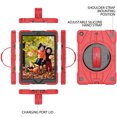 thumbnail image 6 of For iPad 6th/5th Gen 9.7"(2018/2017) Case,Kids Friendly,With Rotatable Adjustable Hand Strap,Retractable Kickstand,Shoulder Strap,Kids Friendly,Shockproof Anti-fall Rugged Heavy Duty Case,Red, 6 of 10