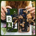thumbnail image 2 of ABL-Phone Case For MOTO G Play 2023, Skin-friendly feel Anti-knock Bear bracelet Waterproof cute Back Cover Dirt-resistant Simplicity Cartoon soft case Black pearl pendant silicone, 2 of 9
