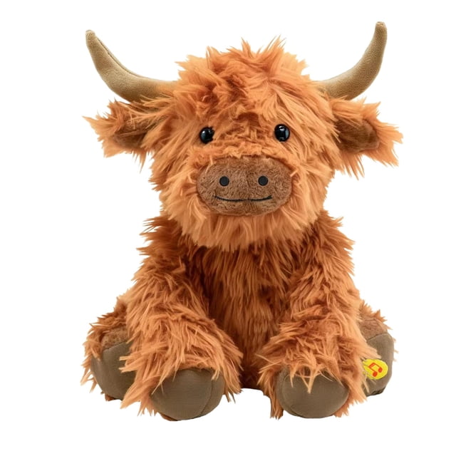 Peluche SOLPOBEI Music Highland Cow con sonido, 25 cm