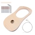 thumbnail image 4 of LEEYNEER Lyre Harp 7 String DIY Wooden Mahogany Lyre Harp with Tuning Extra String Musical Stringed Instrument for Kids and Adults, 4 of 10