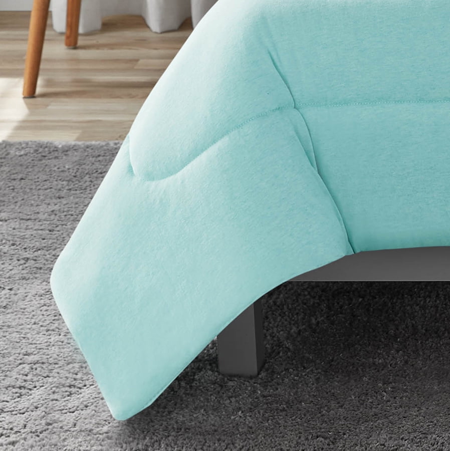 Mainstays Jersey Knit Comforter, Full/Queen, Mint, All Ages, All-Season