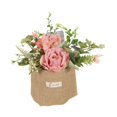 thumbnail image 1 of Flor colgante artificial con bolsa de arpillera, jarrón, simulación de rosa en maceta., 1 of 9