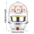 thumbnail image 2 of Uioepy Blowout Sale 14-Egg Steamer, Double-Layer Multi-Functional Automatic Power-Off Egg Steamer, White Eggs Cooker Double Breakfast Machine Stainless Steel Multi-Function Steamer Egg Steamer Cooking, 2 of 4