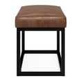 thumbnail image 2 of Reynolds - Small Bench - Distressed Saddle Brown, 2 of 7