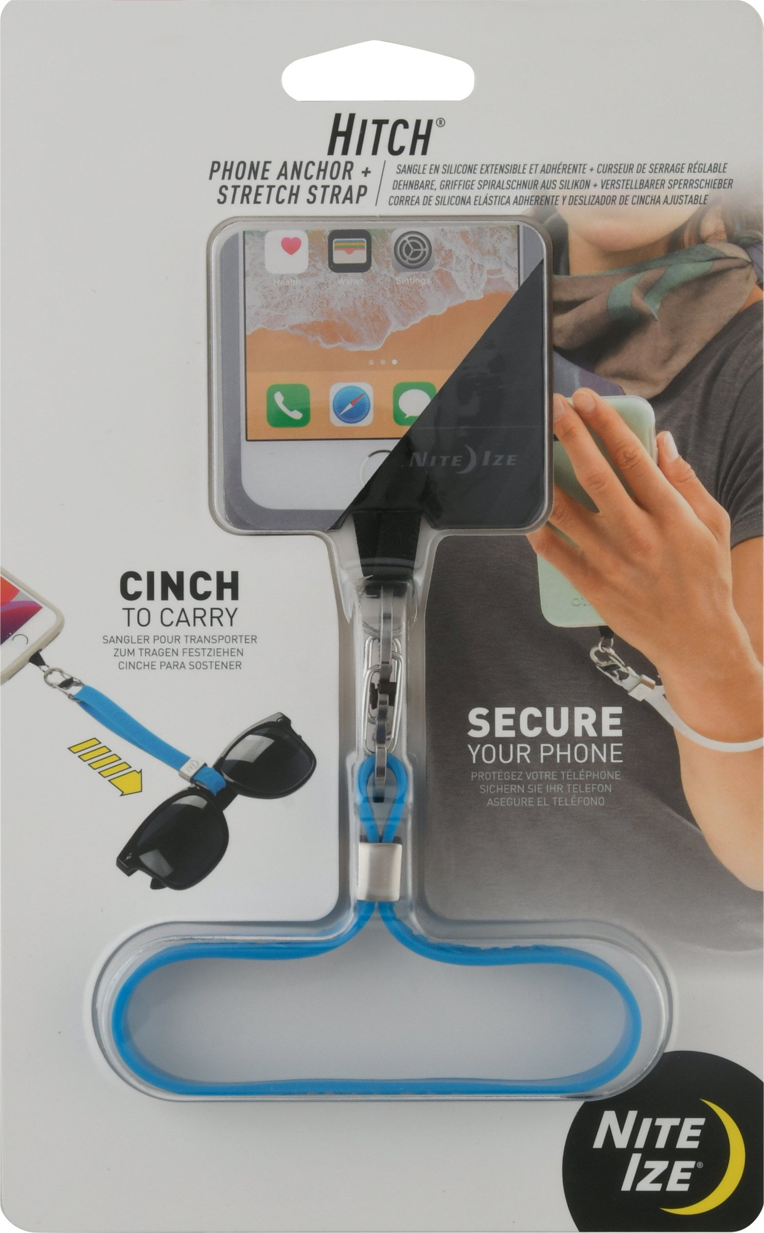 Nite Ize Hitch Phone Anchor + Stretch Strap - Blue - Walmart.com