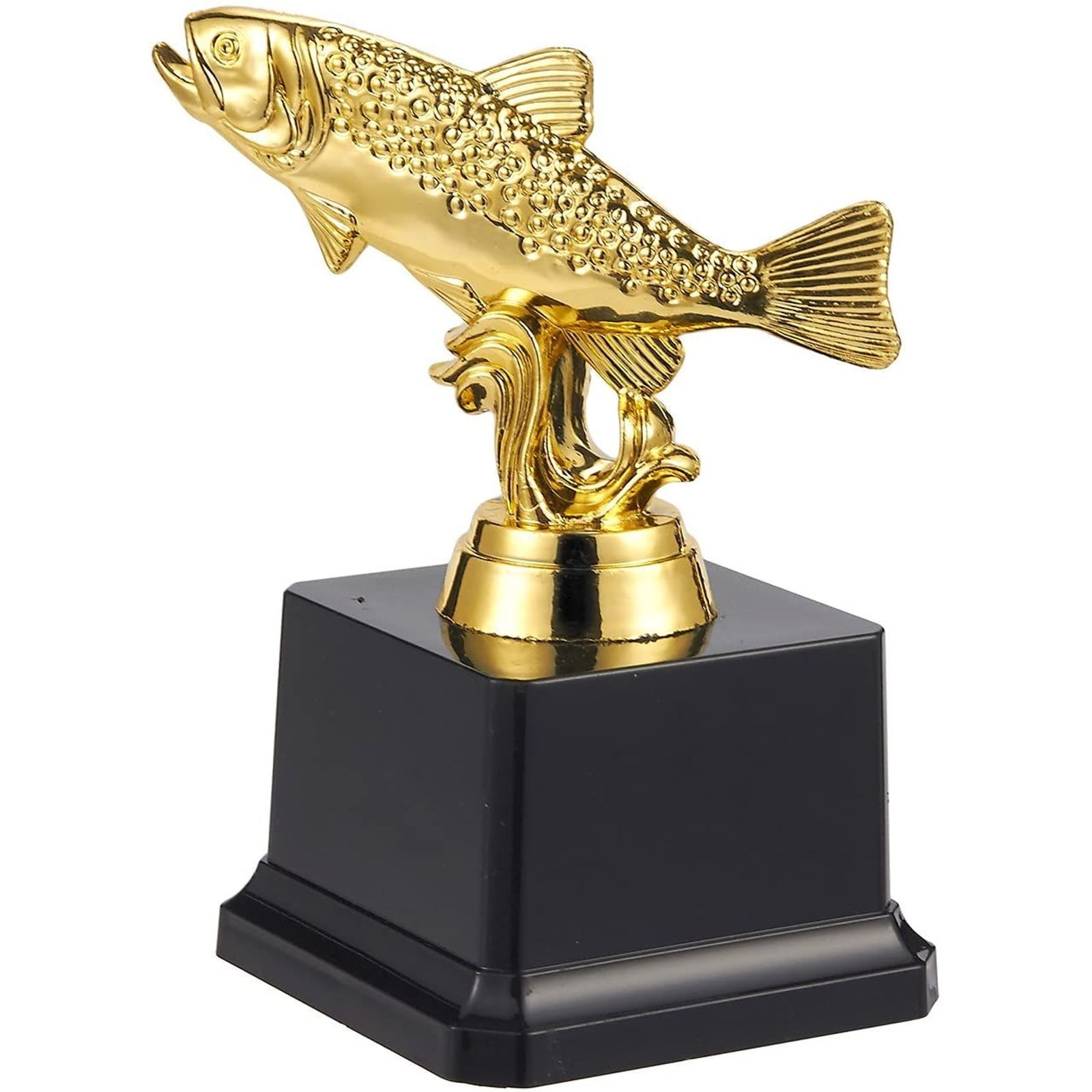 Gold Fishing Trophy for Competitions, Tournaments, Party Favor, 3 x 5 in