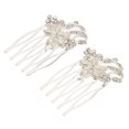thumbnail image 4 of 4x Lateral Del Cabellero de Material Perla de Cristal Hecho Nupcial Accesorios de Del Partido de Las Mujeres 4 piezas, 4 of 10