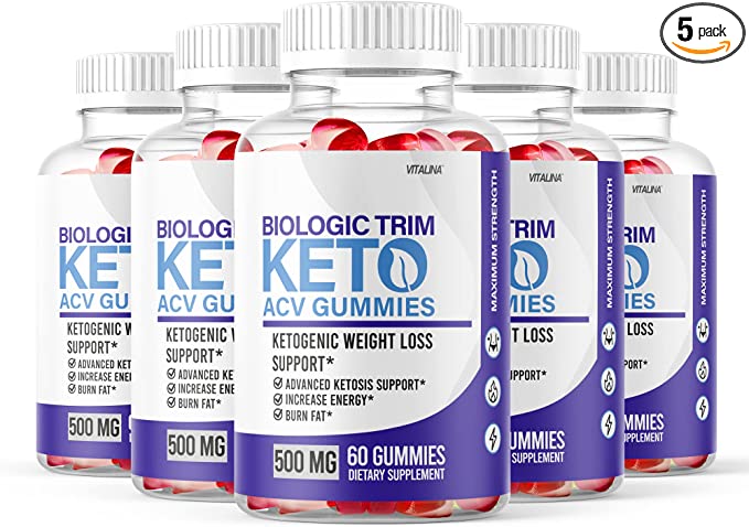 (5 Pack) Official Biologic Trim Gummies, Advanced Formula, 5 Bottles, 5 ...