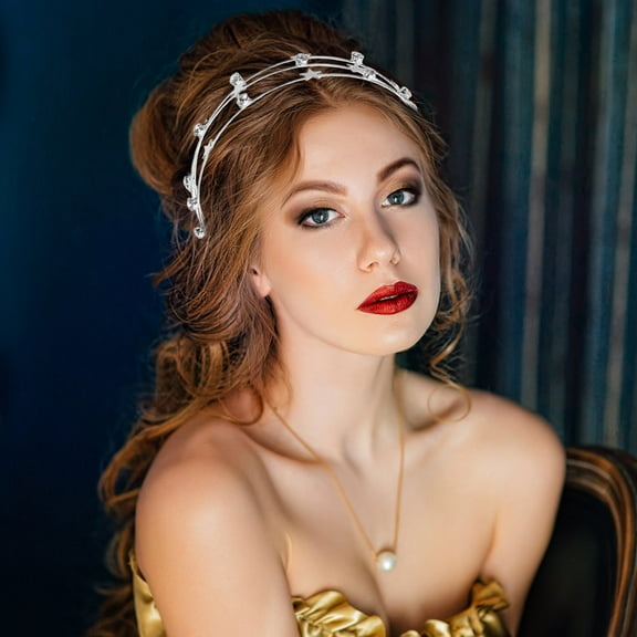 SEWCHICS Durable Silver Metal Headband, Star Rhinestones, Comfortable Fit for Any Occasion