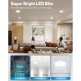 thumbnail image 2 of Sunco 24 Pack 8 Inch Ultra Thin LED Recessed Canless Smooth Trim Wafer Thin Indoor Ceiling Lights Slim Selectable 2700K/3000K/4000K/5000K/6000K Dimmable 14W 1350 Lumens with Junction Box, 2 of 7