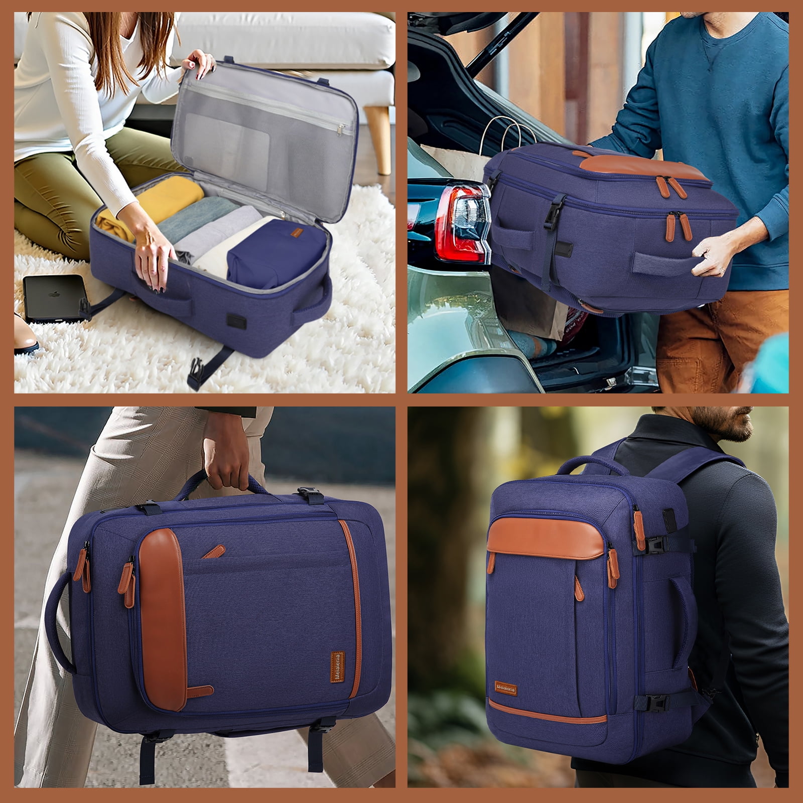 Joyway 2-Piece Travel Backpack Set Airline-Approved Waterproof Carry-On Luggage with USB Charging Port Comfortable Straps & Matching Toiletry Bag