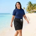 thumbnail image 7 of Adoretex Women’s Plus Size Quick Dry Swim Board Shorts, 8” Inseam Polyester Light Weight Swim Shorts - FB007P - Red - 2X, 7 of 7