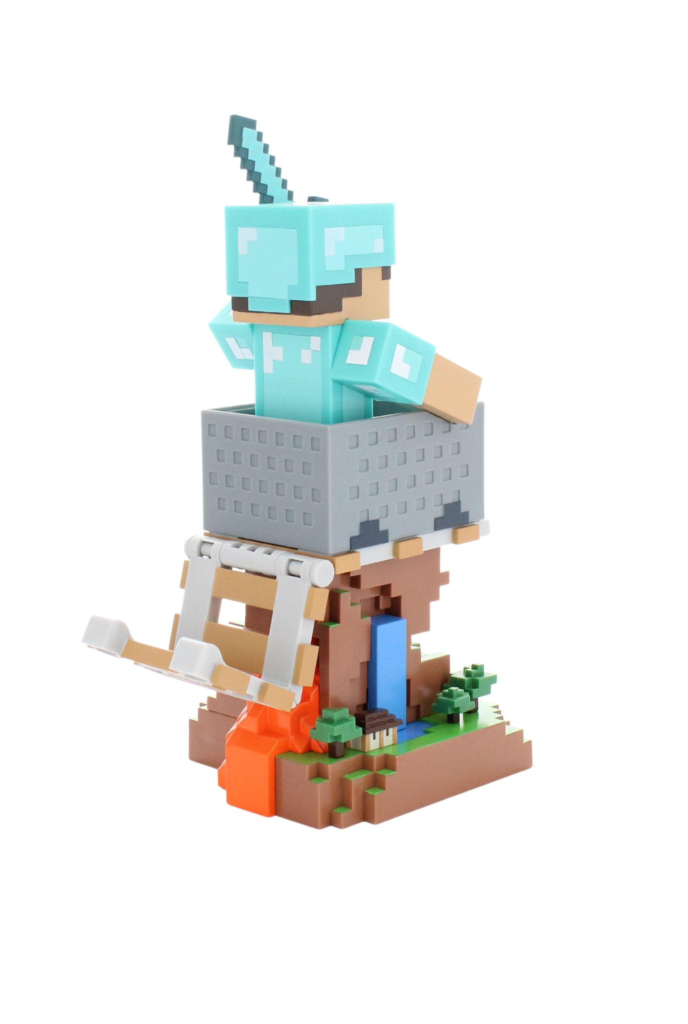 Exquisite Gaming Minecraft: Steve Cable Guy R.E.S.T support d'appareil de figurine à collectionner CG Steve_f