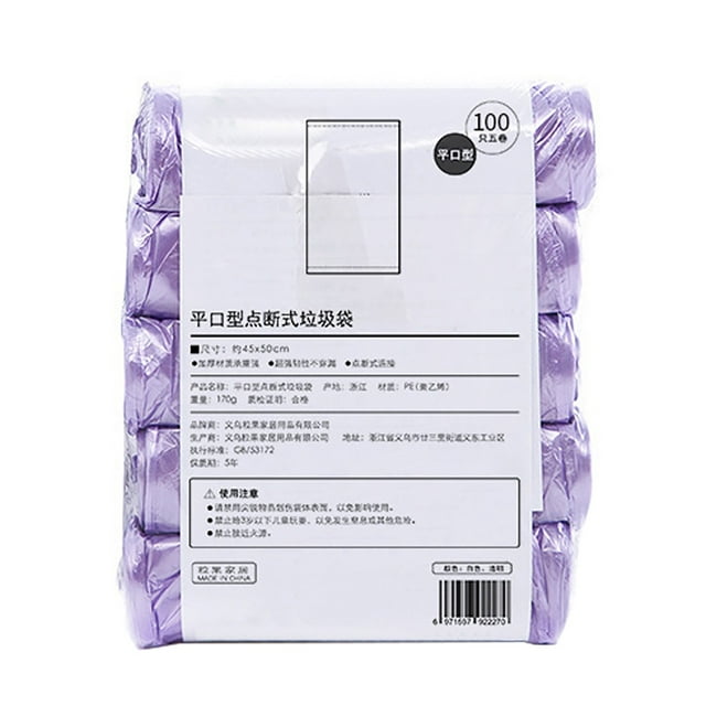 Binwennn Paper Bags Recycling Disposable Pouch 5 Spools 1 Pack 100Pcs For Storage Garbage Bags Cleaning Waste Bag Bag.