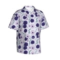 thumbnail image 2 of Uemuo Daisies Flowers Printed Regular Fit Short Sleeve Casual Hawaiian Shirt for Men,Aloha shirt,Tropical shirt,Floral print shirt,Vacation Beach shirt-Medium, 2 of 9