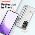 thumbnail image 7 of SaniMore Case for Samsung Galaxy S23 Plus 6.6" 2023 with Hidden Kickstand & S Pen Slot & Stylus, Anti-scrctch Drop-proof Tough PC Backplane Anti-shock Slim Shell for Samsung Galaxy S23 Plus, Silver, 7 of 7