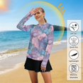 thumbnail image 5 of FORMRS Womens Long Sleeve Shirts UPF 50+ Sun Protection Quick Dry Fishing Hiking Tops, Size S-2XL, Pink Marble Pattern, 5 of 8