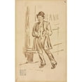 thumbnail image 2 of Charles Samuel Keene 11x14 Black Ornate Wood Framed Double Matted Museum Art Print Titled: Study of a Drunken Man Passing a Bank, 2 of 5