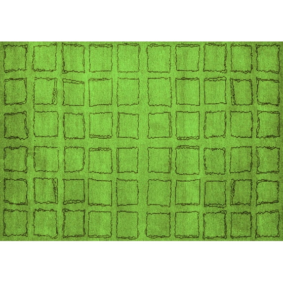 Ahgly Company Indoor Rectangle Abstract Green Modern Area Rugs, 4' x 6'
