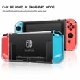 thumbnail image 2 of Dockable Clear Case for Nintendo Switch, Clear Protective Case Cover for Nintendo Switch and Joy-Con Controller a Switch Tempered Glass Screen Protector and Thumb Stick Caps, Crystal Clear, 2 of 5