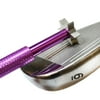 The Elixir Golf Club Groove Sharpener Tool with 6 Cutters - Golf Club Re-Grooving Cleaning Tool, Purple