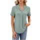 thumbnail image 5 of Fiudx Camisas de Mujer Blusa de Manga Corta con Estampado de Moda para Mujer, Camiseta Divertida con Cuello Redondo, Camiseta Sin Mangas, 5 of 5