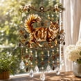 thumbnail image 4 of Luckky Cat Stained Glass Suncatcher Wind Chime,Bohemian Crystal Metal Hanging Pendant Ornament,Color Light Catching Window Decor,Ideal Holiday Gift for Cat Lovers, 4 of 6