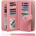 thumbnail image 2 of LAICAIW Women's Wallet Genuine Leather RFID Blocking Large Capacity Trifold Ladies Wallet, QA-Light Pink, 2 of 6